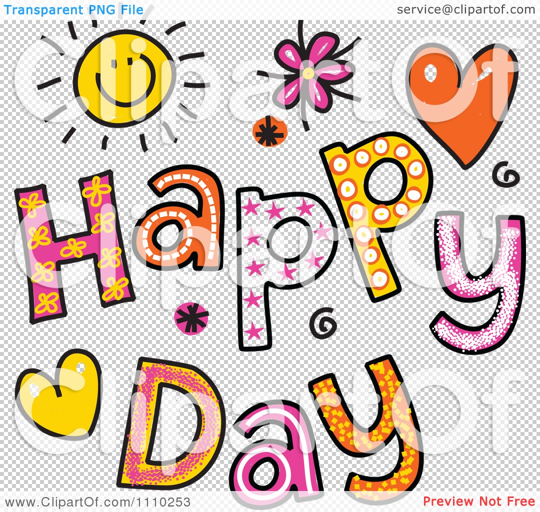 Clipart Colorful Sketched Hap