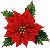 Poinsettia Clip Art Free. Christmas Clipart Graphics .