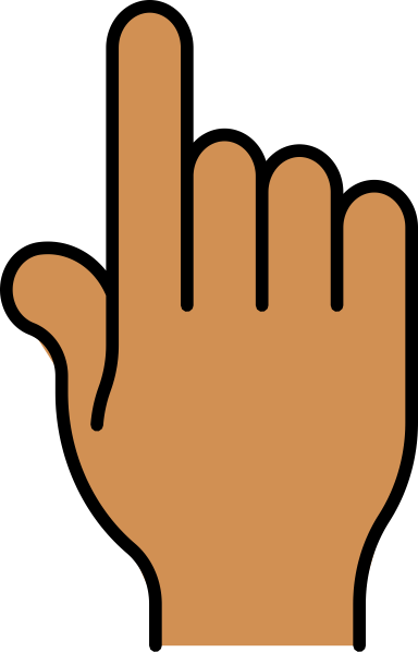 Clip art: Hand pointing finge
