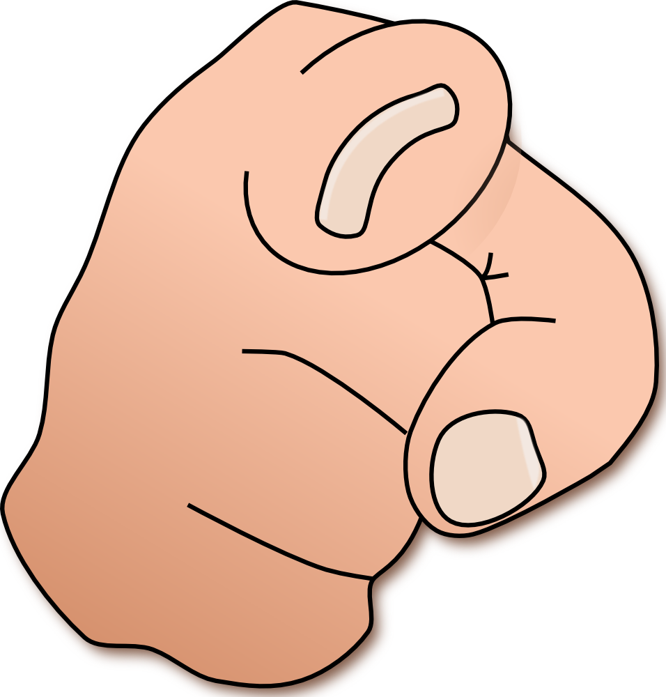 pointing finger clipart - Pointing Finger Clip Art