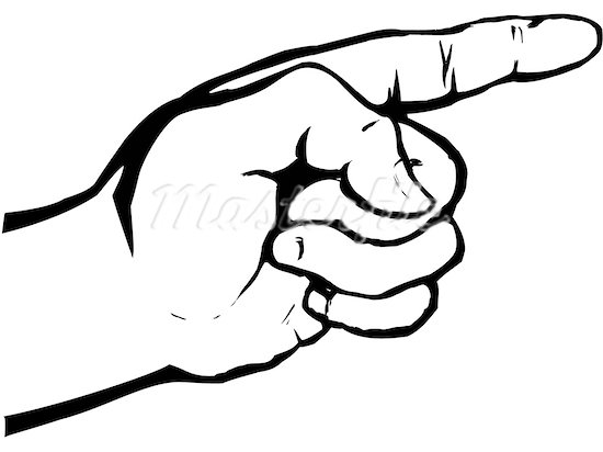 pointing hand clipart