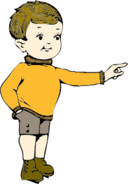 Pointing Boy Free Images At C - Pointing Clipart