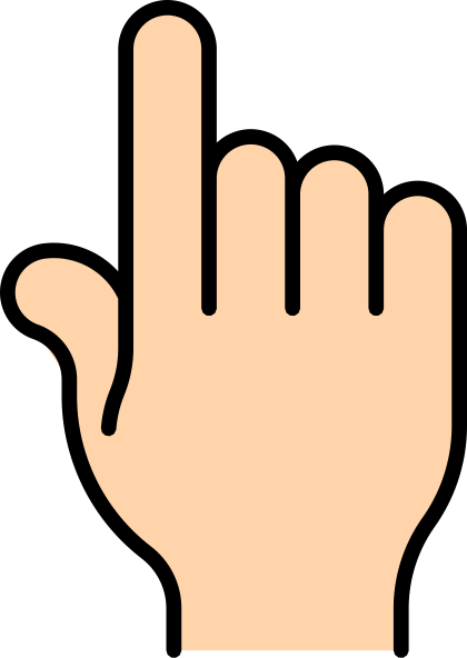 Pointing Finger Bold Clip Art - Finger Pointing Clipart