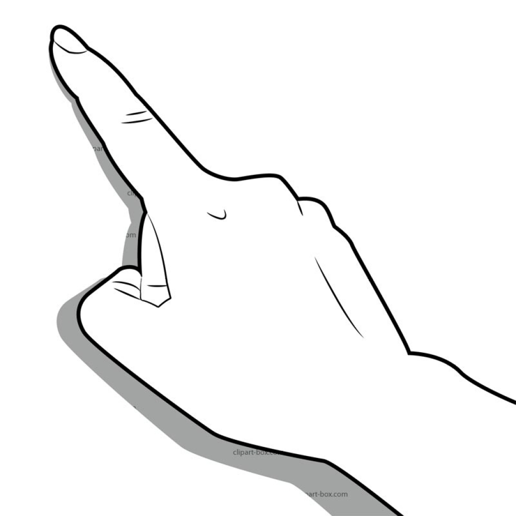 Pointing finger finger touch  - Pointing Finger Clip Art