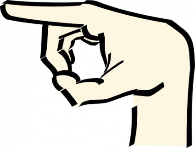Pointing Hand clip art Vector - Pointing Clipart