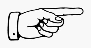 Pointing hand Royalty Free . - Hand Pointing Clipart