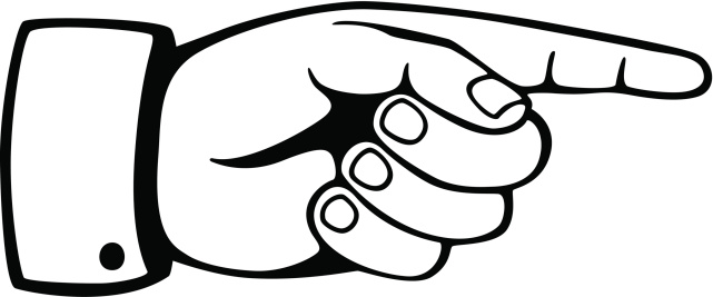 Pointing Hand Clipart #1