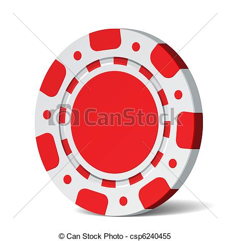 ... Poker chip - Vector illustration of a blank poker chip