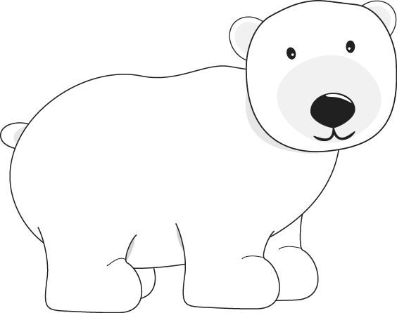Polar Bear clip art image for teachers, classroom lessons, educators, school, print, scrapbooking and more.
