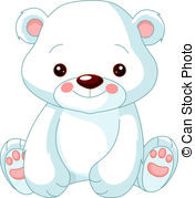 Polar Bear - Fun zoo. Illustration of cute Polar.
