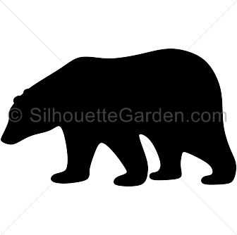 Bear Silhouette Standing Walk