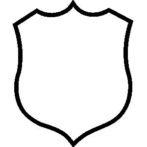 Police Badge Outline Clipart; - Badge Clip Art