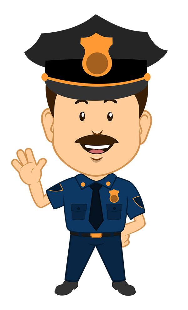 Free Cartoon Police Officer C
