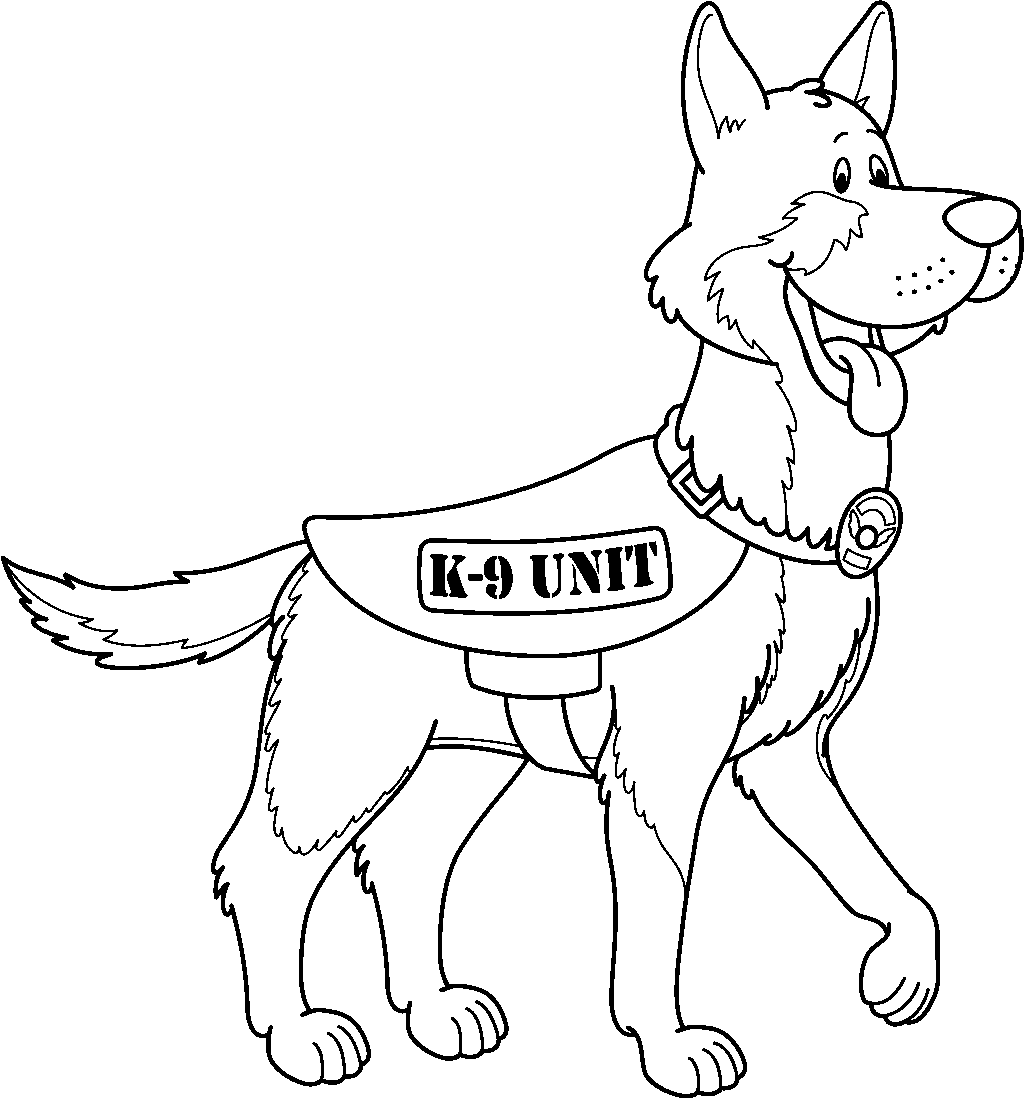 Police Dog Stock Illustration