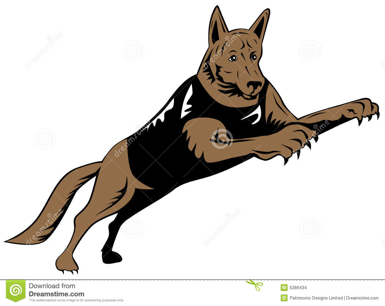 Police dog jumping Stock Images