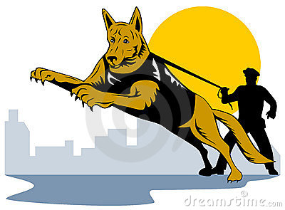 Police Dog Stock Illustration - Police Dog Clipart