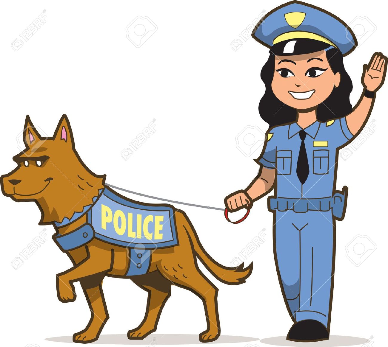 Police Dog Stock Illustration