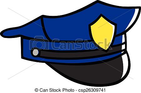 Police Hat - Doodle illustration of a police hat
