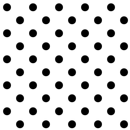 White Polka Dots on Black .