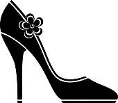 Black high heels clipart - .