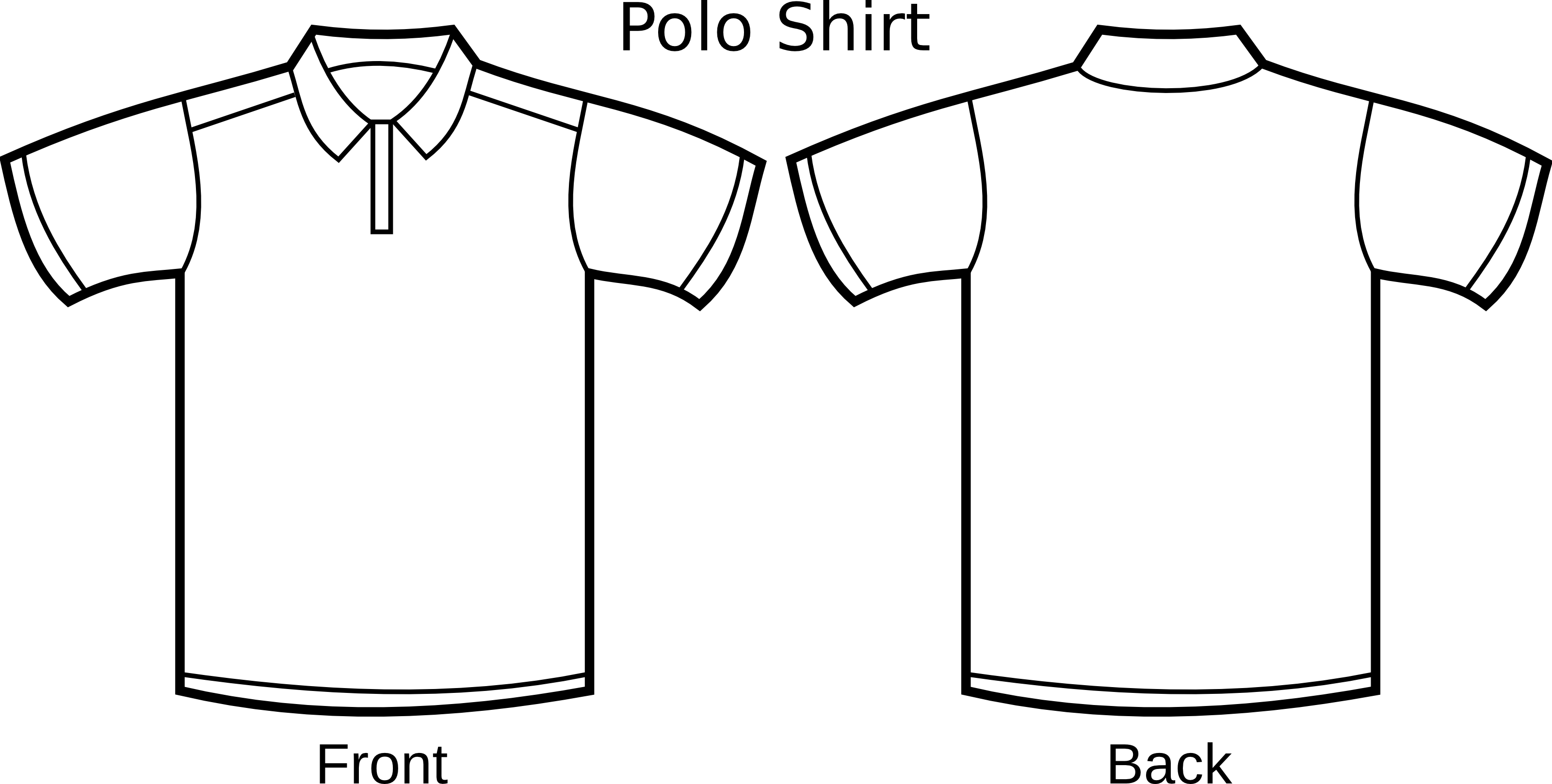 Free Polo Shirt Template Clipart Illustration #000155 .