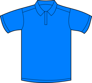 Polo Shirt Blue Front Clip Art