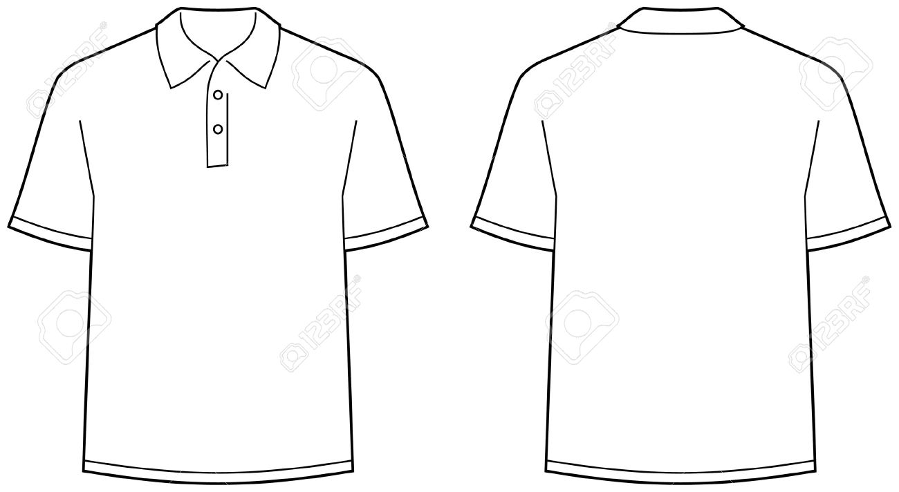 Polo shirt - front and back view isolated Stock Vector - 4971683