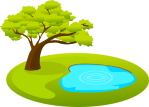 Pond With Tree Clip Art At Clker Com Vector Clip Art Online Royalty