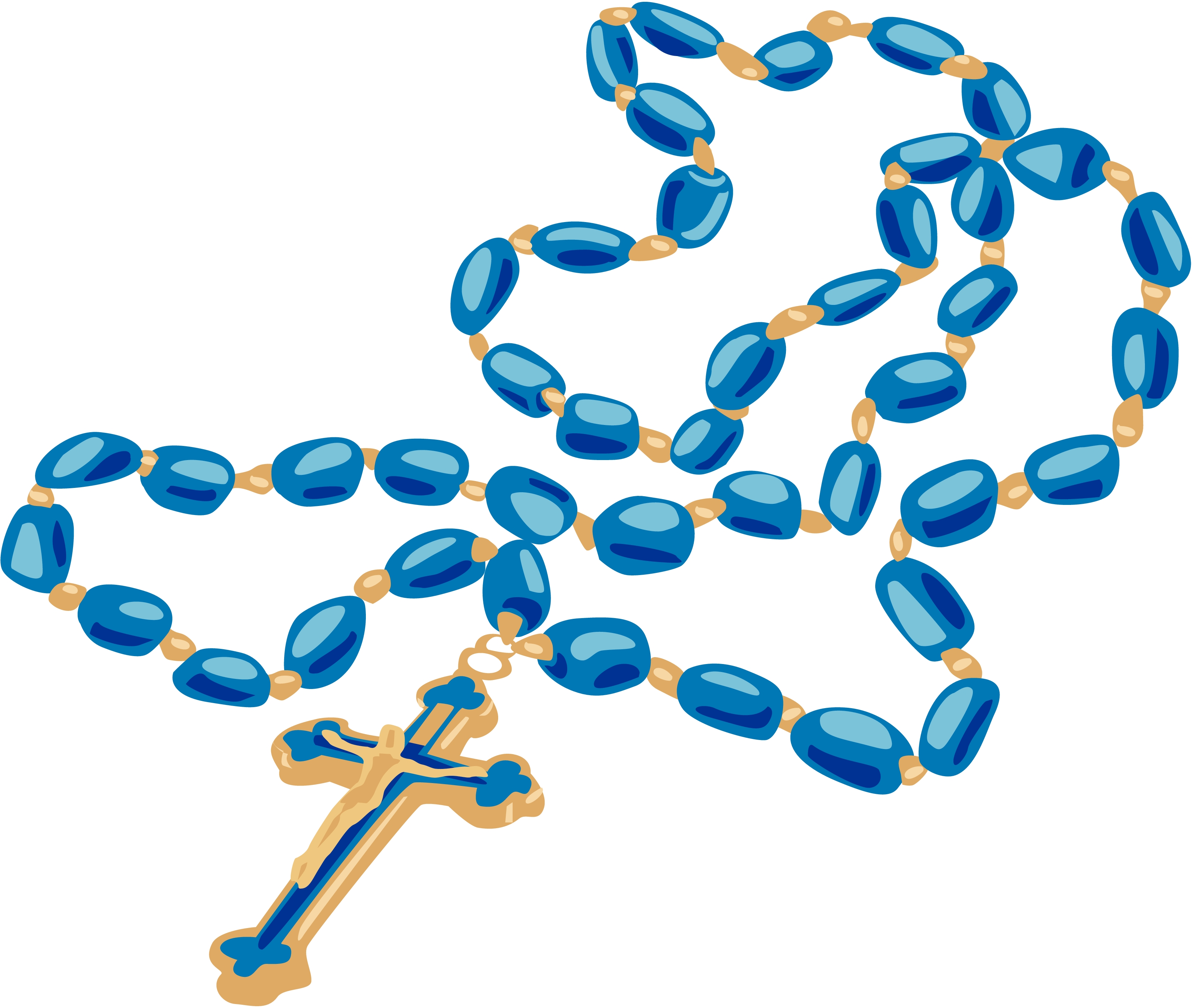 Prayer beads rosary clipart