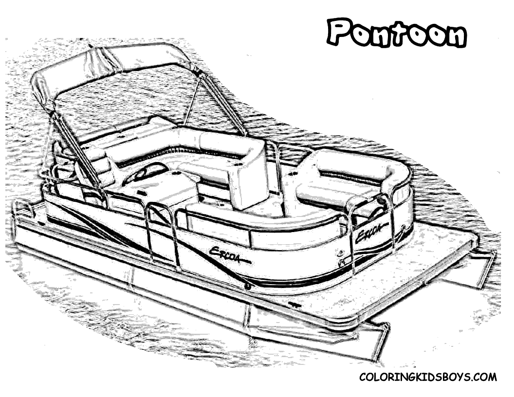Pontoon Boat SVG File,Boating