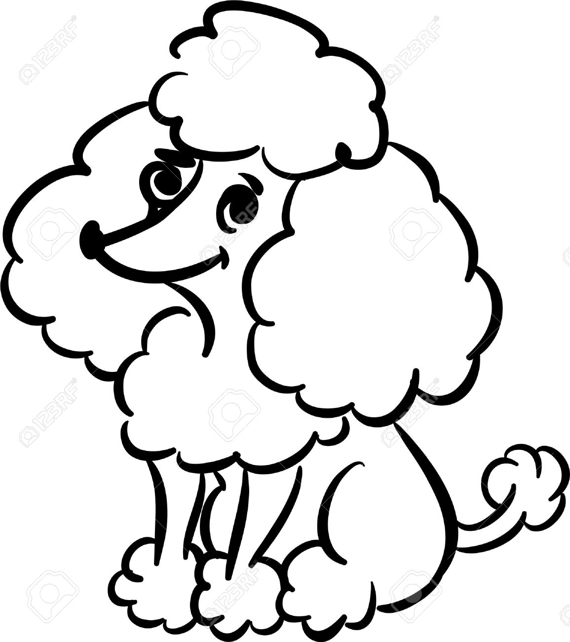 ... poodle silhouette vector
