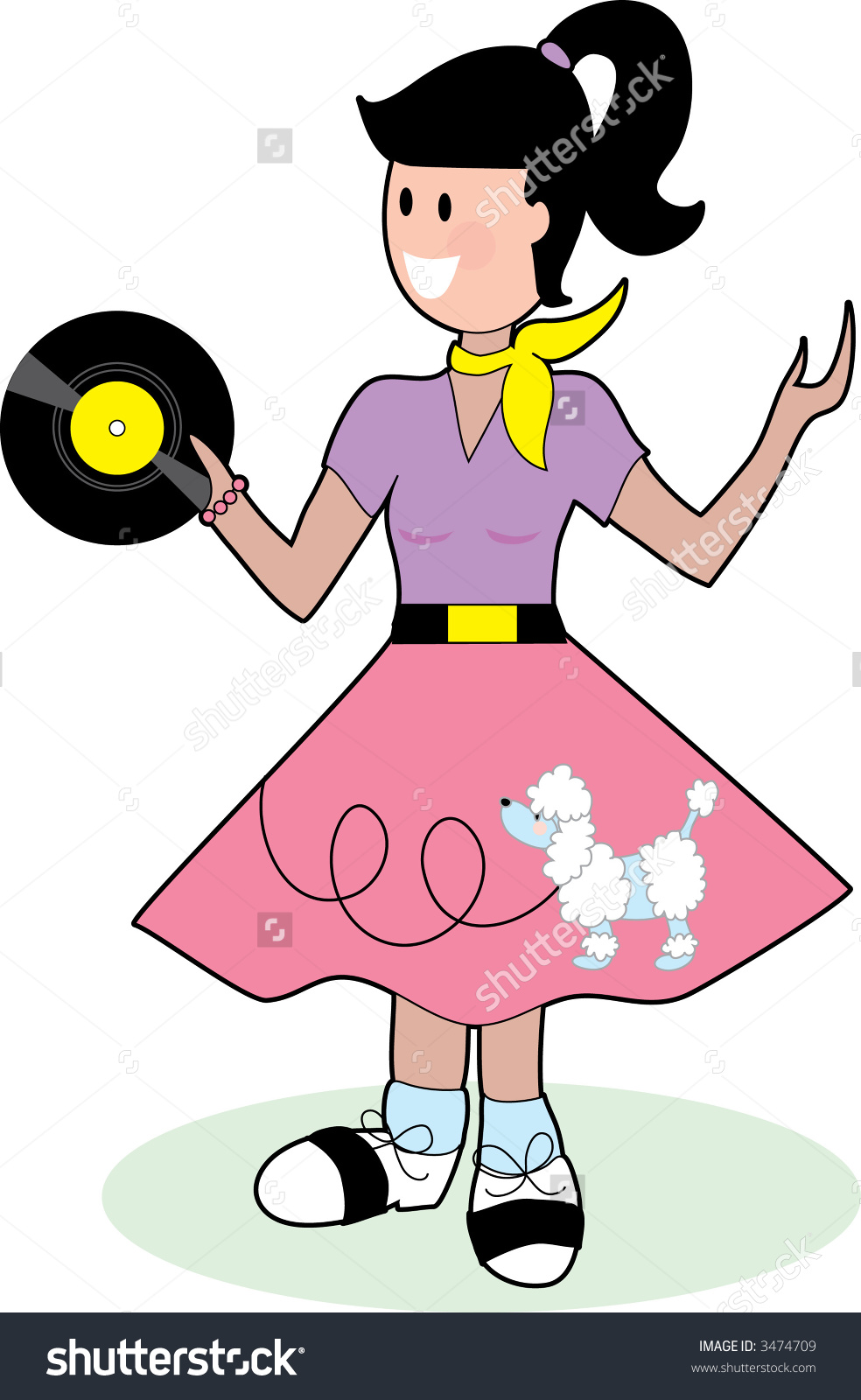 50s Clipart, Poodle Skirt, ..