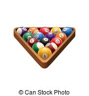 . ClipartLook.com Pool billiards balls in triangle vector game icon - Pool or.