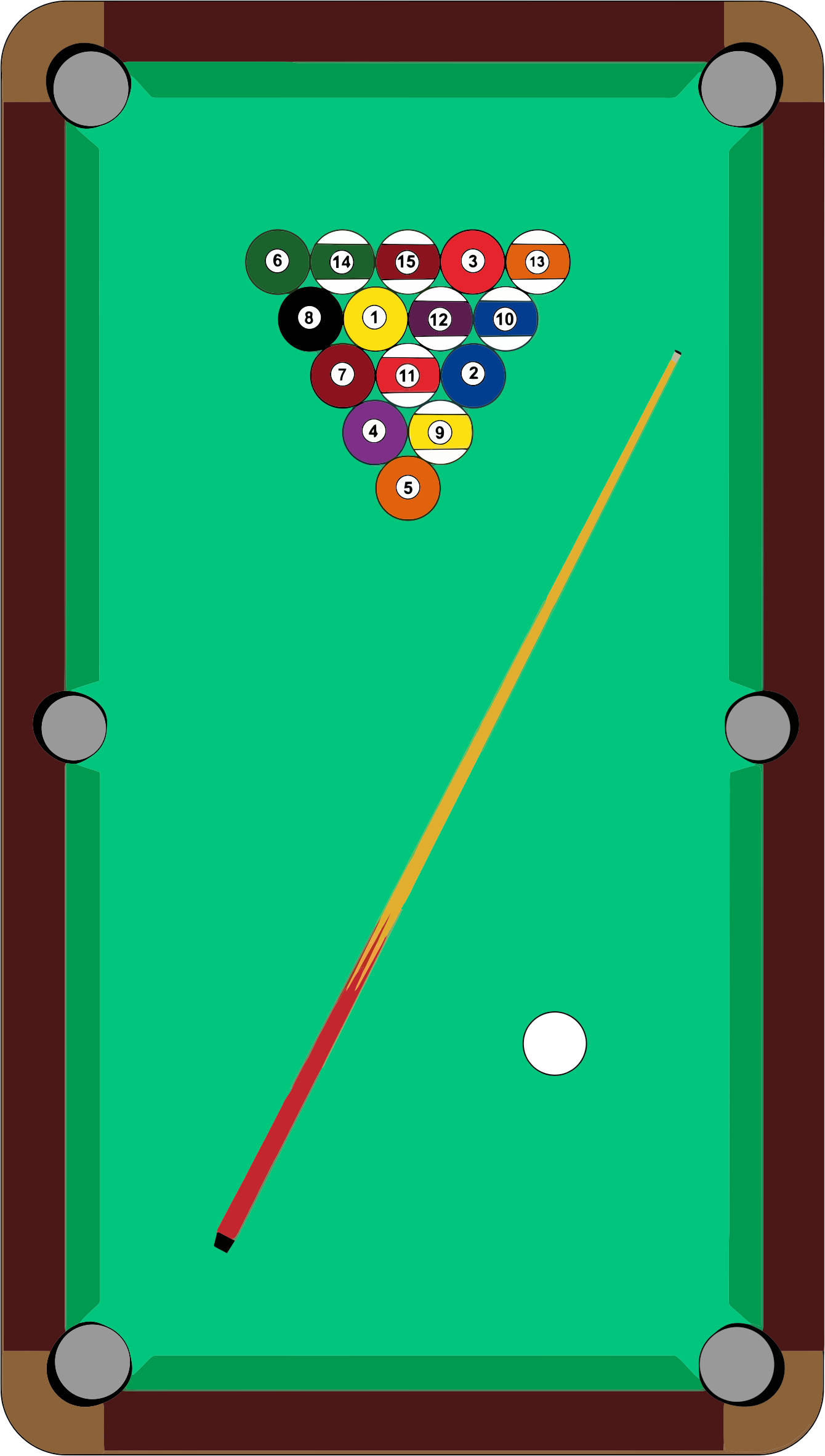 Pool table - Vector Graphic