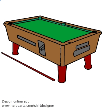Pool table - Vector Graphic - Pool Table Clipart