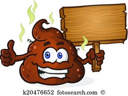 Poop Pile Cartoon Character Thumbs