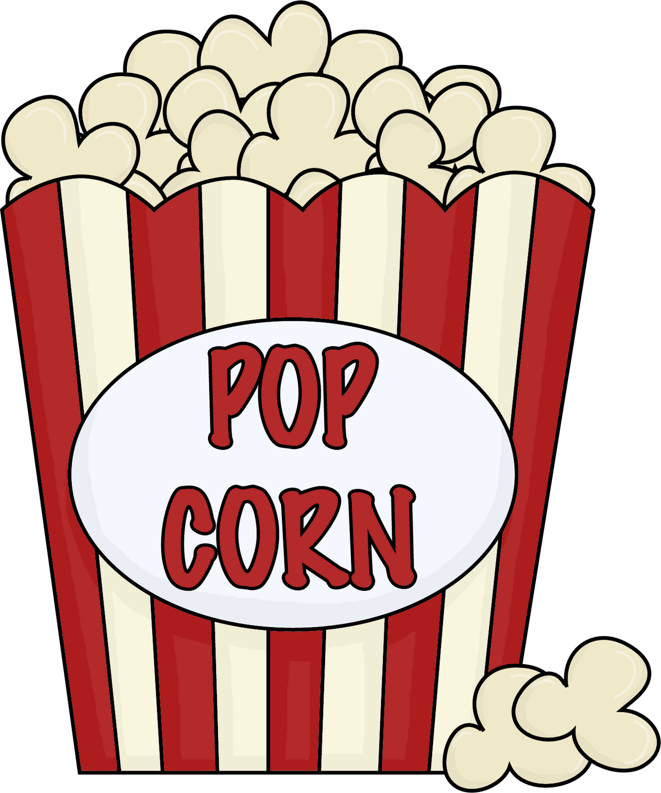 Popcorn clip art black and wh - Clipart Popcorn