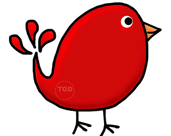 Popular items for bird clip a - Red Bird Clip Art
