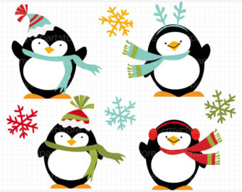 Popular items for penguin clip art on Etsy