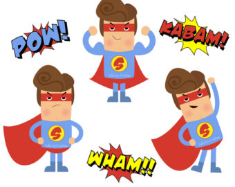 Popular items for superhero clip art on Etsy