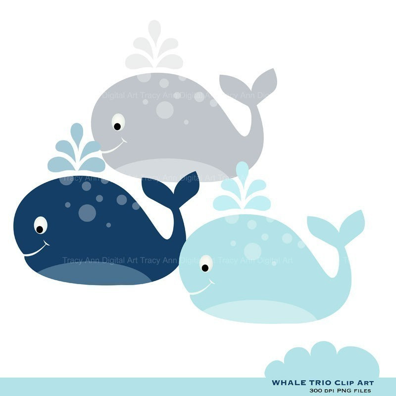 Popular items for whale clipart on Etsy