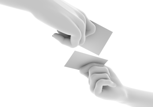 Pose Of The Hand Exchange Bus - Clipart For Business Cards