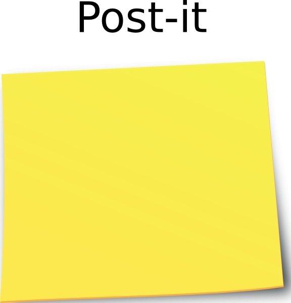 Post It Note clip art - Post It Note Clip Art