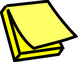 Yellow Post-It Note with Push