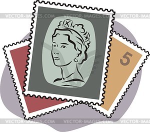 Post stamps - vector clipart - Stamps Clipart