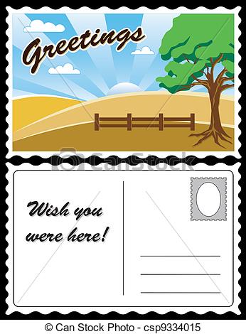 Postcard Stock Illustration . - Postcard Clipart