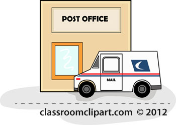 Postoffice Building Delivery - Post Office Clipart