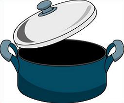 Silver cooking pot clipart we