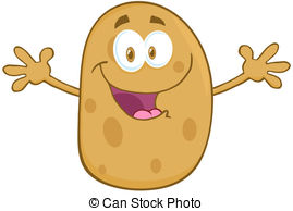 . ClipartLook.com Potato With Welcoming Open Arms - Potato Cartoon Mascot.
