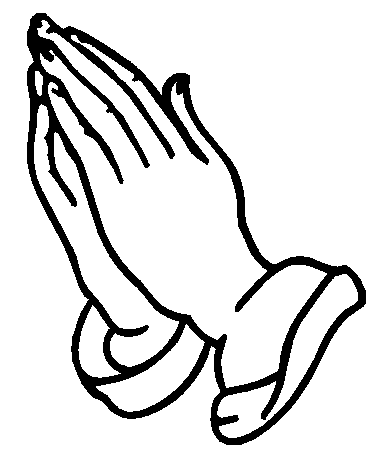 praying hands with bible clipart